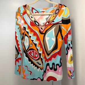 Emilio Pucci V Neck Top